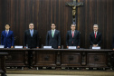 O governador Carlos Massa Ratinho Junior participa da solenidade que formaliza a Força-Tarefa Infância Segura de Prevenção e Combate a Crimes Contra a Criança, nesta quinta-feira (21) no Palácio da Justiça. Curitiba, 21/02/2019 - Foto: Geraldo Bubniak/ANPr
