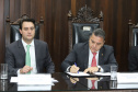 O governador Carlos Massa Ratinho Junior participa da solenidade que formaliza a Força-Tarefa Infância Segura de Prevenção e Combate a Crimes Contra a Criança, nesta quinta-feira (21) no Palácio da Justiça. Curitiba, 21/02/2019 - Foto: Rodrigo Félix Leal/ANPr
