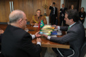 O governador Carlos Massa Ratinho Junior recebe o Embaixador da República da Tunísia no Brasil Mohamed Hedi Soltani e o primeiro Secretário Amine Sayeb, nesta quinta-feira (21) no Palácio Iguaçu. Curitiba, 21/02/2019 - Foto: Geraldo Bubniak/ANPr