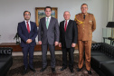 O governador Carlos Massa Ratinho Junior recebe o Embaixador da República da Tunísia no Brasil Mohamed Hedi Soltani e o primeiro Secretário Amine Sayeb, nesta quinta-feira (21) no Palácio Iguaçu. Curitiba, 21/02/2019 - Foto: Geraldo Bubniak/ANPr