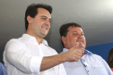 Governador Carlos Massa Ratinho Júnior participa da posse da nova diretoria da Associação dos Municípios do Norte Pioneiro (Amunorpi). O prefeito de Pinhalão, Sérgio Rodrigues é o presidente da Associação. - Pinhalão, 22/01/2019 - Foto: Jaelson Lucas/ANPr
