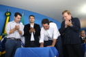 Governador Carlos Massa Ratinho Júnior participa da posse da nova diretoria da Associação dos Municípios do Norte Pioneiro (Amunorpi). O prefeito de Pinhalão, Sérgio Rodrigues é o presidente da Associação. - Pinhalão, 22/01/2019 - Foto: Jaelson Lucas/ANPr