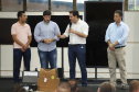 O governador Carlos Massa Ratinho Jr entregou nesta sexta(22) novas viaturas, aparelhos etolométricos e coletes balísticos às unidades da Polícia Militar que pertencem ao 2 Comando Regional - Londrina e região. Londrina,22/02/2019 - Foto: Rodrigo Félix Leal/ANPr