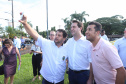 O governador Carlos Massa Ratinho Jr entregou nesta sexta(22) novas viaturas, aparelhos etolométricos e coletes balísticos às unidades da Polícia Militar que pertencem ao 2 Comando Regional - Londrina e região. Londrina,22/02/2019 - Foto: Rodrigo Félix Leal/ANPr