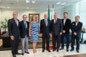 O governador em exercício Darci Piana recebe o presidente da Paraná Turismo, João Jacob Mehl e representantes do G5 nesta quinta-feira (7) no Palácio Iguaçu. Curitiba, 07/03/2019 - Foto: Geraldo Bubniak/ANPr