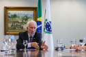 O governador em exercício Darci Piana recebe o presidente da Paraná Turismo, João Jacob Mehl e representantes do G5 nesta quinta-feira (7) no Palácio Iguaçu. Curitiba, 07/03/2019 - Foto: Geraldo Bubniak/ANPr