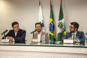 Paranaguá é o primeiro porto brasileiro visitado pela nova equipe da Secretaria Nacional de Portos (SNP), órgão vinculado ao Ministério da Infraestrutura, responsável pela gestão dos complexos marítimos do país. O secretário Diogo Piloni esteve no Paraná nesta quinta-feira (7) para conhecer a estrutura física e o planejamento de obras e ações para os próximos anos. Foto: Claudio Neves/APPA
