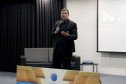 Na manhã desta quinta-feira,7, o auditório da Celepar recebeu mais de 170 inscritos para a palestra de lançamento da parceria da BRI Brasil (Blockchain Research Institute) com a Celepar. O evento foi aberto pelo presidente, Allan Costa que ressaltou a importância dessa parceria na desburocratização e inovação no serviço público.  -  Foto: Divulgação Celepar