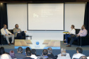 Na manhã desta quinta-feira,7, o auditório da Celepar recebeu mais de 170 inscritos para a palestra de lançamento da parceria da BRI Brasil (Blockchain Research Institute) com a Celepar. O evento foi aberto pelo presidente, Allan Costa que ressaltou a importância dessa parceria na desburocratização e inovação no serviço público.  -  Foto: Divulgação Celepar