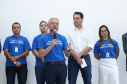 O governador Carlos Massa Ratinho Junior empossa a nova diretoria do Instituto de Tecnologia do Paraná (Tecpar). Tomam posse como diretor-presidente do Tecpar, Fabio Cammarota; diretora comercial, Danielle Portela; o diretor de Desenvolvimento Tecnológico e Inovação, Rafael Rodrigues; e diretor de Administração e Finanças, Arnaldo da Fonseca. Foto: Rodrigo Félix Leal/ANPr