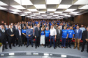 O governador Carlos Massa Ratinho Junior empossa a nova diretoria do Instituto de Tecnologia do Paraná (Tecpar). Tomam posse como diretor-presidente do Tecpar, Fabio Cammarota; diretora comercial, Danielle Portela; o diretor de Desenvolvimento Tecnológico e Inovação, Rafael Rodrigues; e diretor de Administração e Finanças, Arnaldo da Fonseca. Foto: José Fernando Ogura/ANPr