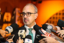 O vice governador Darci Piana no Memorial de Curitiba durante a abertura da 1ª Reunião do Grupo BRICS 2019, grupo econômico formado por autoridades do Brasil, Rússia, Índia, China e África do Sul para debater questões econômicas relacionadas aos países. Curitiba, 13/03/2019 - Foto: Geraldo Bubniak/ANPr