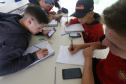 Em dois anos, o Colégio Estadual Frederico Guilherme Giese, em Piên (na Região Metropolitana de Curitiba), viveu uma transformação: a nota do Índice de Desenvolvimento da Educação Básica (Ideb) aumentou de 3,8 para 5,4 enquanto a evasão escolar despencou de 15% para 7%. Os resultados foram obtidos, respectivamente, no Ideb de 2015 e 2017. Foto: Arnaldo Alves/ANPr