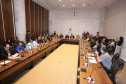 Balanço final da Operação Verão 2018/2019 foi apresentado nesta quinta-feira (14), em reunião no Palácio Iguaçu, com o governador Carlos Massa Ratinho Junior, o secretário da Segurança Pública e Administração Penitenciária, Luiz Felipe Carbonell, o secretário da Comunicação Social e Cultura, Hudson José e representantes de todas as secretarias e órgãos envolvidos nas atividades. - Curitiba, 14/03/2019 - Foto: Rodrigo Félix Leal/ANPr