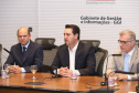 Balanço final da Operação Verão 2018/2019 foi apresentado nesta quinta-feira (14), em reunião no Palácio Iguaçu, com o governador Carlos Massa Ratinho Junior, o secretário da Segurança Pública e Administração Penitenciária, Luiz Felipe Carbonell, o secretário da Comunicação Social e Cultura, Hudson José e representantes de todas as secretarias e órgãos envolvidos nas atividades. - Curitiba, 14/03/2019 - Foto: Rodrigo Félix Leal/ANPr