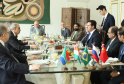 O governador Carlos Massa Ratinho Junior recebeu nesta quinta-feira (14), no Palácio Iguaçu, embaixadores e cônsules da Rússia, China, Índia e África do Sul e reafirmou o interesse do Paraná em ampliar os negócios com esses países que, junto com o Brasil, formam o Brics. - Curitiba, 14/03/2019 - Foto: Rodrigo Félix Leal/ANPr
