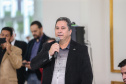 O governador Carlos Massa Ratinho Junior autoriza nesta quinta-feira (21) recursos para obras de recape asfáltico em ruas de 36 bairros de Curitiba. A assinatura contou com a presença do prefeito Rafael Greca e o secretário de Estado do Desenvolvimento Urbano, João Carlos Ortega, no Palácio Iguaçu,  Curitiba, 21/03/2019 -  Foto: Geraldo Bubniak/ANPr
