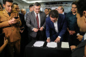 Governador Carlos Massa Ratinho Junior participa da posse do secretário de Estado da Saúde, Carlos Alberto Gebrim Preto (Beto Preto). Curitiba, 25/03/2019. Foto: Geraldo Bubniak/ANPr