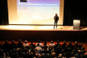 O governador Carlos Massa Ratinho Junior participa de Palestra de Mauricio Benvenutti nesta terça-feira (2) no teatro do Museu Oscar Niemeyer,   Curitiba, 02/04/2019 -  Foto: Geraldo Bubniak/ANPr