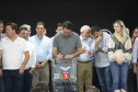 O governador Carlos Massa Ratinho Junior afirmou nesta sexta-feira (12), em encontro com prefeitos de cidades da região Norte, realizado na ExpoLondrina, que o programa de transferência da sede administrativa para cidades do interior fortalece a presença do governo junto à população e agiliza o encaminhamento das demandas regionais.  -  Londrina, 12/04/2019  -  Foto: Rodrigo Félix Leal/ANPr