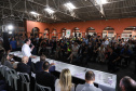O governador Carlos Massa Ratinho Junior e o ministro da Cidadania, Osmar Terra, lançam o programa Criança Feliz . Curitiba, 18/04/2019 - Foto: Rodrigo Felix Leal/ANPr