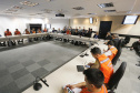 Reunião da Defesa Civil, Simepar e Jica, para discutir resultados do projeto de monitoramento metereológico por radar. N/F: coordenador da Defesa Civil do Paraná, cel. Ricardo Silva.Curitiba, 22-04-19.Foto: Arnaldo Alves / ANPr.