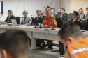 Reunião da Defesa Civil, Simepar e Jica, para discutir resultados do projeto de monitoramento metereológico por radar. N/F: coordenador da Defesa Civil do Paraná, cel. Ricardo Silva.Curitiba, 22-04-19.Foto: Arnaldo Alves / ANPr.