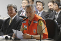 Reunião da Defesa Civil, Simepar e Jica, para discutir resultados do projeto de monitoramento metereológico por radar. N/F: coordenador da Defesa Civil do Paraná, cel. Ricardo Silva.Curitiba, 22-04-19.Foto: Arnaldo Alves / ANPr.
