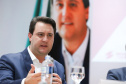 O governador Carlos Massa Ratinho Junior participa de reunião com associados do Sinduscon-PR nesta terça-feira (7) apresentando um balanço dos 120 dias de gestão do Estado. Curitiba, 07/05/2019 - Foto: Rodrigo Felix Leal/ANPr