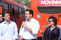 O governador Carlos Massa Ratinho Junior repassa recursos para subsidiar o transporte coletivo de Curitiba. Foto: Rodrigo Felix Leal/ANPr