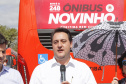O governador Carlos Massa Ratinho Junior destina recursos para subsidiar o transporte coletivo de Curitiba. Participaram da solenidade: prefeito de Curitiba, Rafael Greca de Macedo; secretário de Desenvolvimento Urbano, João Carlos Ortega; presidente da Comec, Gilson dos Santos; entre outros.Curitiba, 09-05-19.Foto: Arnaldo Alves / ANPr.