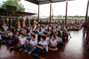 O governador Carlos Massa Ratinho Junior lança o programa Escola Segura. Foz do Iguaçu, 09/05/2019 - Foto: Geraldo Bubniak/ANPr