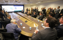 O Centro Integrado de Inteligência de Segurança Pública da Região Sul (CIISP-Sul) iniciou oficialmente as atividades nesta sexta-feira (10). A unidade funciona em Curitiba e a ativação contou com a presença do presidente Jair Bolsonaro, do governador Carlos Massa Ratinho Junior, do ministro da Justiça e Segurança Pública, Sérgio Moro, e de representantes do Rio Grande do Sul e Santa Catarina, além de autoridades federais e estaduais.

Foto: Rodrigo Felix Leal/ANPr