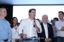 O Governo do Paraná concluiu nesta sexta-feira (17) a agenda em Maringá com a confirmação de R$ 41 milhões para ações e investimentos em 40 municípios da região Noroeste. O governador Carlos Massa Ratinho Junior recebeu prefeitos na 47ª Expoingá, no Parque Internacional de Exposições Francisco Feio Ribeiro. O encontro fez parte das ações em Maringá como sede administrativa do governo estadual. Foto: Rodrio Felix Leal/ANPr