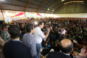 O governador Carlos Massa Ratinho Junior lançou nesta sexta-feira (17) o programa Escola Segura em Londrina, no Norte do Paraná. O colégio estadual Olympia Morais Tormenta, onde aconteceu a solenidade, e outras 17 escolas estaduais do município contam agora com policiais militares que atuarão diariamente para reforçar a segurança no período de aulas. Foto: José Fernando Ogura/ANPr