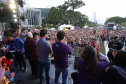 O governador Carlos Massa Ratinho Junior participou neste sábado (18), em Curitiba, da 25ª Marcha para Jesus, evento que reuniu cerca de 200 mil pessoas, de acordo com a organização. Foto: Rodrigo Felix Leal/ANPr