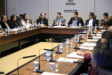 Chefes de 42 núcleos regionais do Governo do Estado das cidades de Londrina, Cornélio Procópio e Jacarezinho participaram nesta quarta-feira (22) de uma reunião com o governador Carlos Massa Ratinho Junior no Palácio Iguaçu, em Curitiba