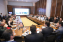 Chefes de 42 núcleos regionais do Governo do Estado das cidades de Londrina, Cornélio Procópio e Jacarezinho participaram nesta quarta-feira (22) de uma reunião com o governador Carlos Massa Ratinho Junior no Palácio Iguaçu, em Curitiba