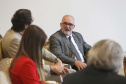 Reunião com representantes da Microsoft. N/F: Mauro Rockenbach, superintendente de Diálogo e Interação Social.Curitiba, 22-05-19.Foto: Arnaldo Alves / ANPr.
