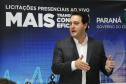 O governador Carlos Massa Ratinho Junior afirmou nesta quinta-feira (23), na Secretaria de Administração e da Previdência, que as licitações ao vivo, regulamentadas por decreto assinado em abril, garantem mais transparência ao cidadão e também aos órgãos de controle, como Ministério Público, Tribunal de Contas e Assembleia Legislativa