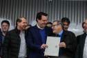 O governador Carlos Massa Ratinho Junior se reúne com prefeitos na sede da Associação dos Municípios do Oeste do Paraná (Amop) em Cascavel nesta sexta-feira (24), para confirmar recursos do Estado para investimentos nos municípios. No mesmo encontro são anunciados investimentos que a Copel fará na região Oeste nos próximos três anos. Cascavel, 24/05/2019 - Foto: Geraldo Bubniak/ANPr