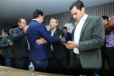 O governador Carlos Massa Ratinho Junior se reúne com prefeitos na sede da Associação dos Municípios do Oeste do Paraná (Amop) em Cascavel nesta sexta-feira (24), para confirmar recursos do Estado para investimentos nos municípios. No mesmo encontro são anunciados investimentos que a Copel fará na região Oeste nos próximos três anos. Cascavel, 24/05/2019 - Foto: Geraldo Bubniak/ANPr