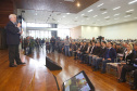 O governador Carlos Massa Ratinho Junior e o presidente da Copel, Daniel Pimentel Slaviero, anunciaram nesta sexta-feira (24) os investimentos da Companhia na região Oeste do Paraná para os próximos três anos. Foto: Jaelson Lucas/ANPr