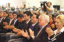 O governador Carlos Massa Ratinho Junior e o presidente da Copel, Daniel Pimentel Slaviero, anunciaram nesta sexta-feira (24) os investimentos da Companhia na região Oeste do Paraná para os próximos três anos. Foto: Jaelson Lucas/ANPr