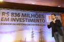 O governador Carlos Massa Ratinho Junior e o presidente da Copel, Daniel Pimentel Slaviero, anunciaram nesta sexta-feira (24) os investimentos da Companhia na região Oeste do Paraná para os próximos três anos. Foto: Jaelson Lucas/ANPr