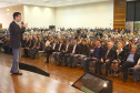 O governador Carlos Massa Ratinho Junior e o presidente da Copel, Daniel Pimentel Slaviero, anunciaram nesta sexta-feira (24) os investimentos da Companhia na região Oeste do Paraná para os próximos três anos. Foto: Jaelson Lucas/ANPr