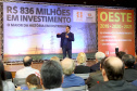 O governador Carlos Massa Ratinho Junior e o presidente da Copel, Daniel Pimentel Slaviero, anunciaram nesta sexta-feira (24) os investimentos da Companhia na região Oeste do Paraná para os próximos três anos. Foto: Jaelson Lucas/ANPr