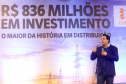 O governador Carlos Massa Ratinho Junior e o presidente da Copel, Daniel Pimentel Slaviero, anunciaram nesta sexta-feira (24) os investimentos da Companhia na região Oeste do Paraná para os próximos três anos. Foto: Jaelson Lucas/ANPr