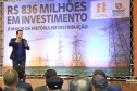 O governador Carlos Massa Ratinho Junior e o presidente da Copel, Daniel Pimentel Slaviero, anunciaram nesta sexta-feira (24) os investimentos da Companhia na região Oeste do Paraná para os próximos três anos. Foto: Jaelson Lucas/ANPr