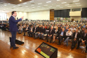 O governador Carlos Massa Ratinho Junior e o presidente da Copel, Daniel Pimentel Slaviero, anunciaram nesta sexta-feira (24) os investimentos da Companhia na região Oeste do Paraná para os próximos três anos. Foto: Jaelson Lucas/ANPr